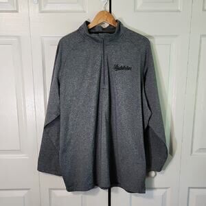 Sport-Tek Mens Heather‎ Gray 1/4 Zip Pullover Size 2XL Embroidered Studebaker